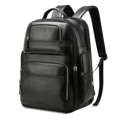 Luxury Genuine Leather Men Backpack Top Layer Cow Leather Back Packs Business Travel Laptop Backpack